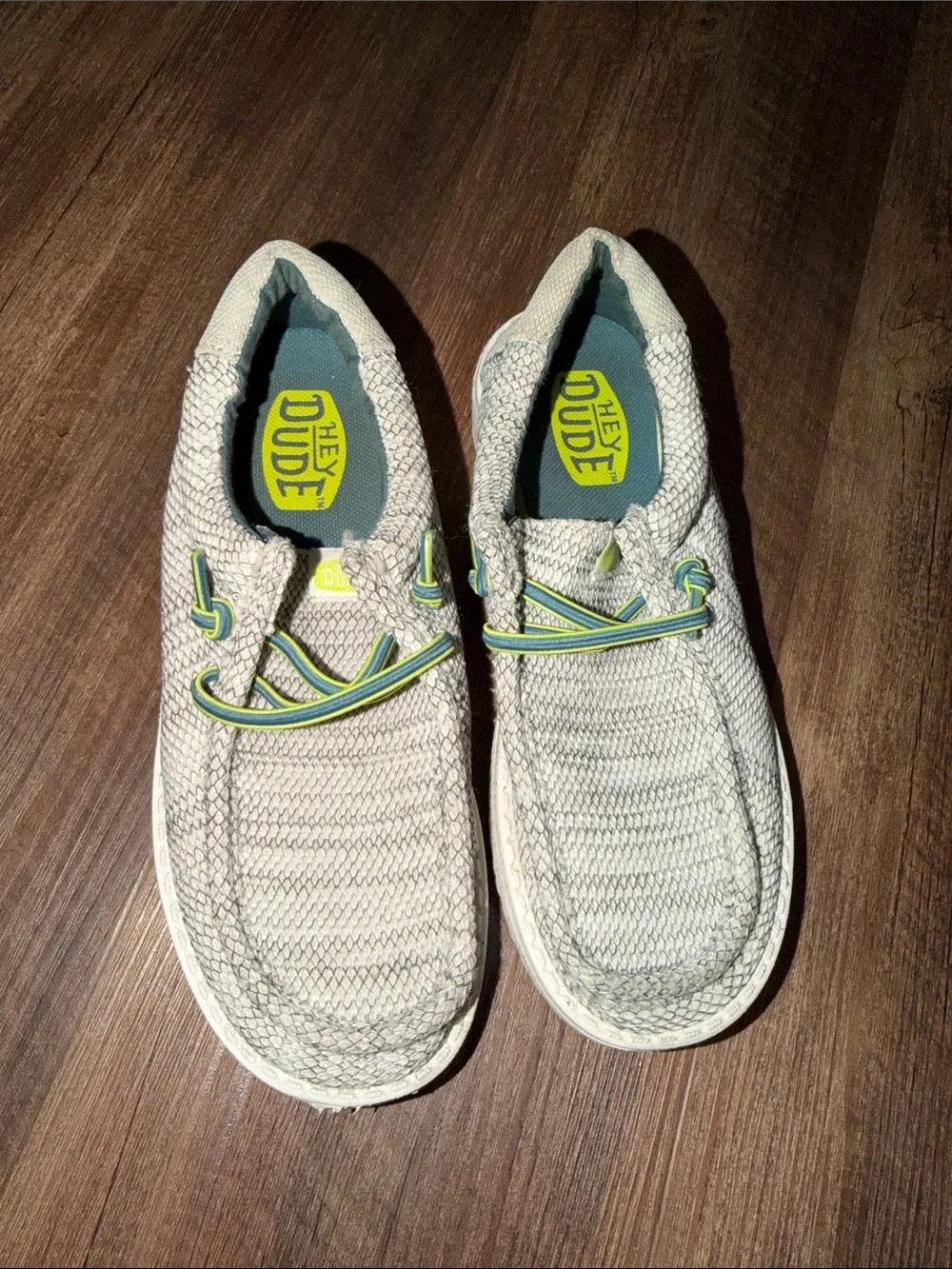 Boys Hey Dudes Wally Heathered Mesh size 3 EEUC